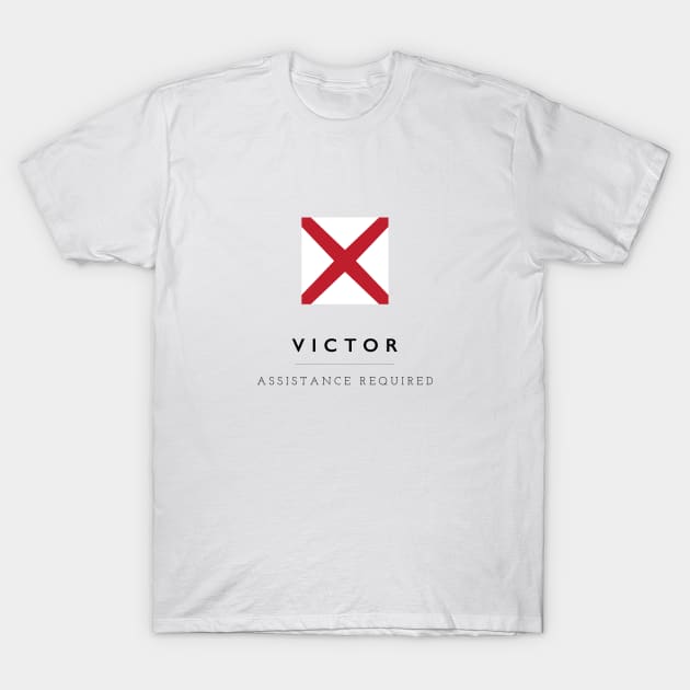 Victor: ICS Flag Semaphore T-Shirt by calebfaires